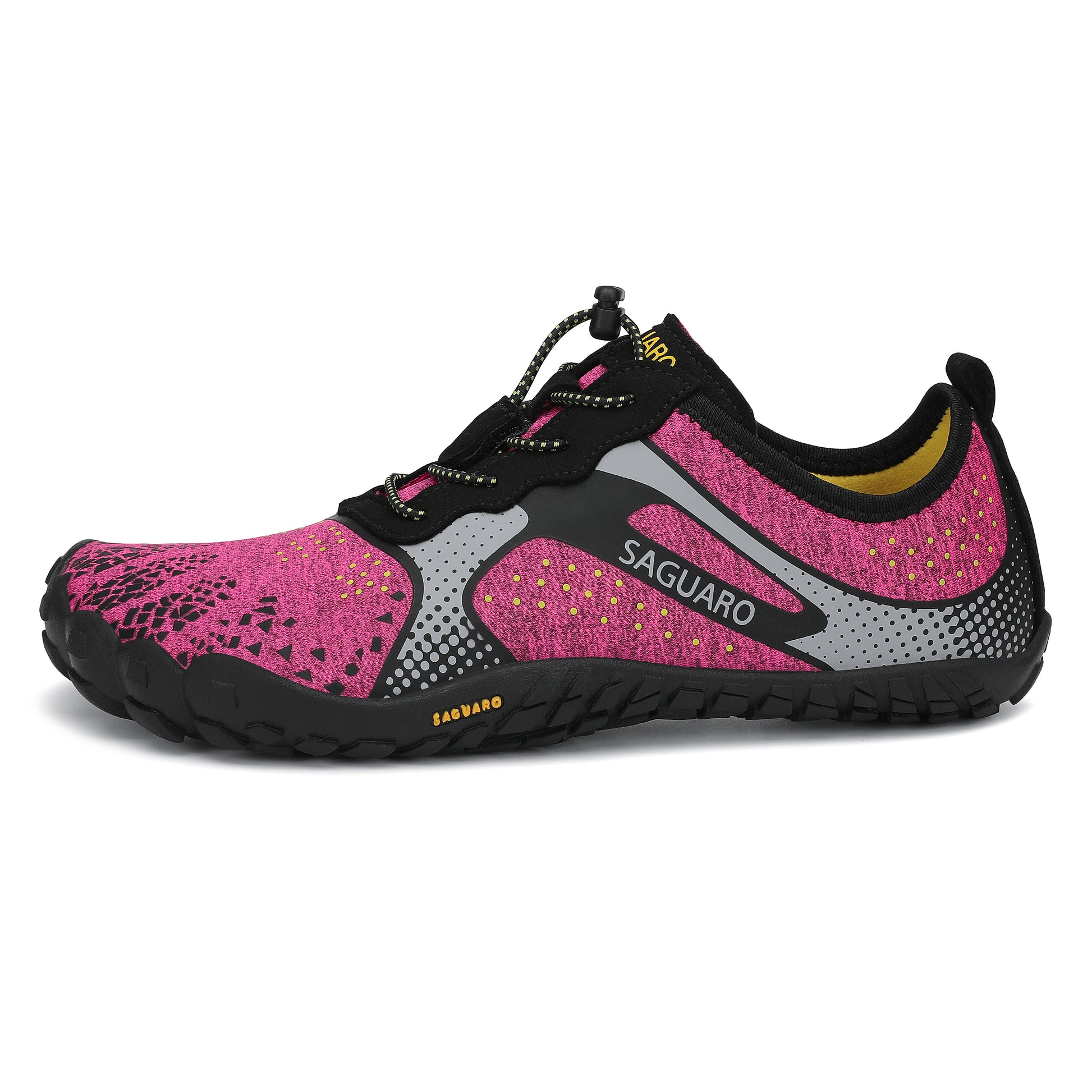 Pink and black Saguaro shoe on a white background