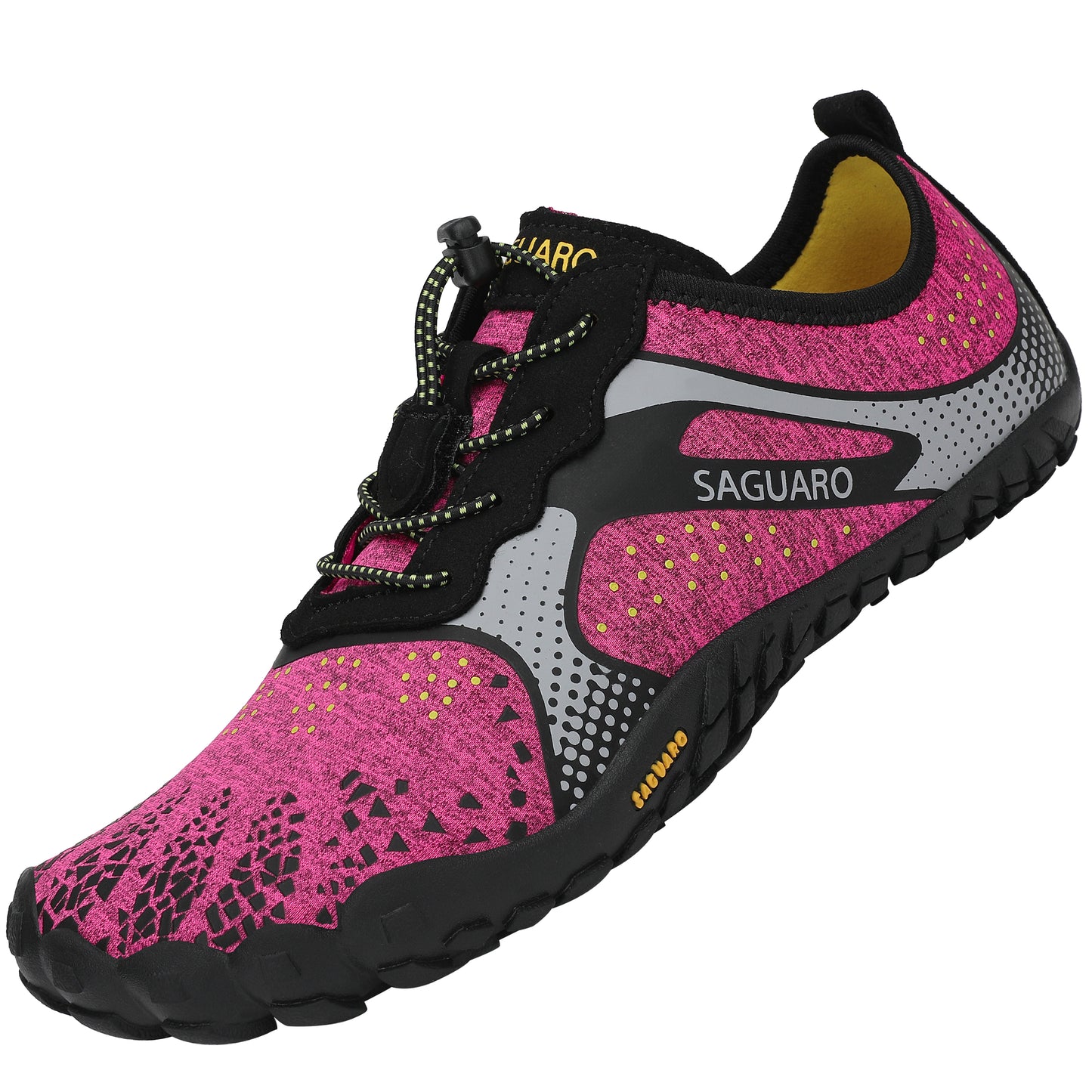 Pink and black Saguaro shoe on a white background
