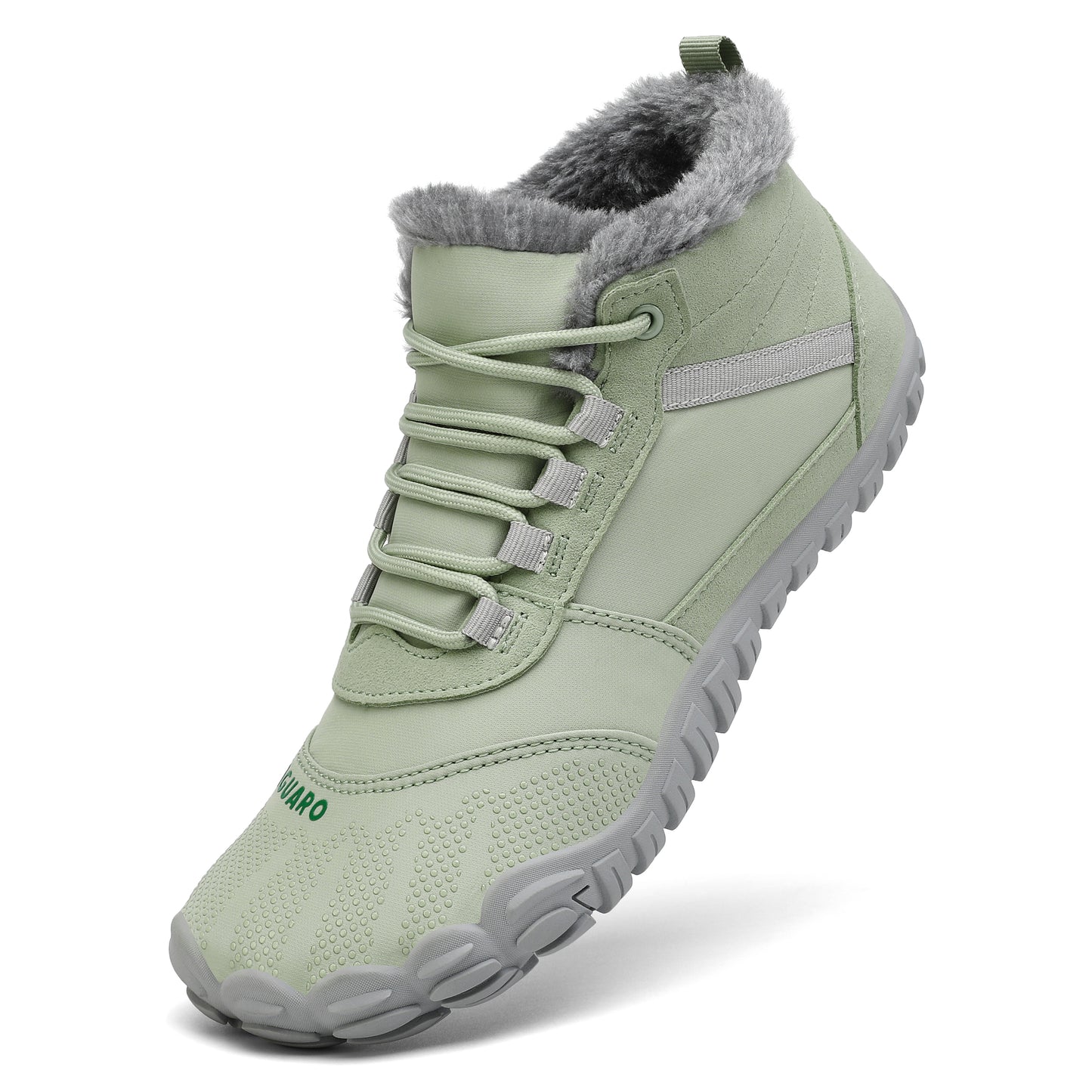 SAGUARO Barefoot Winterlaarzen voor dames, warm gevoerd, brede neus & Drop Zero zool, maat 36-42, Grijs, 41 EU SAGUARO Barefoot Winterlaarzen voor dames, warm gevoerd, brede neus & Drop Zero zool, maat 36-42, Grijs, 41 EU