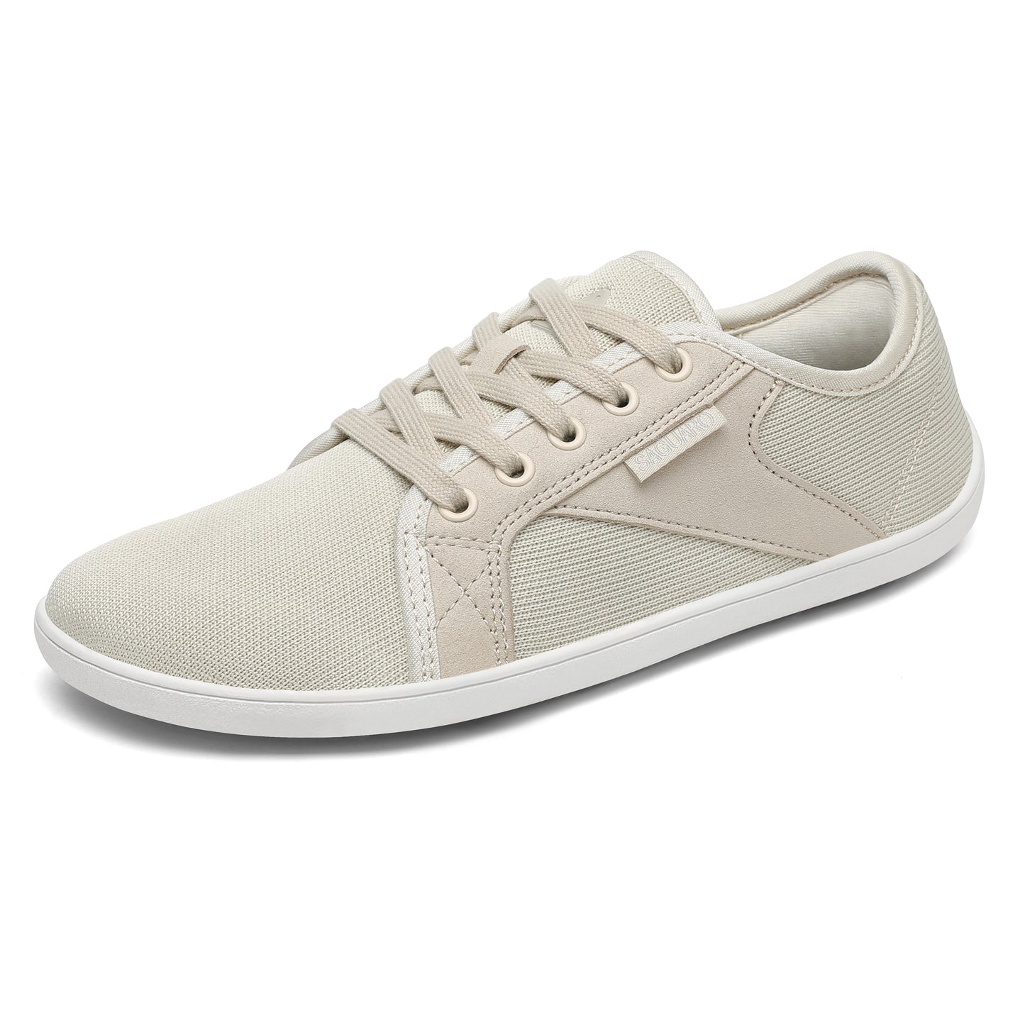 Saguaro Luck-1 Barefoot Casual Shoe – Beige | Wide Toe Box Zero-Drop