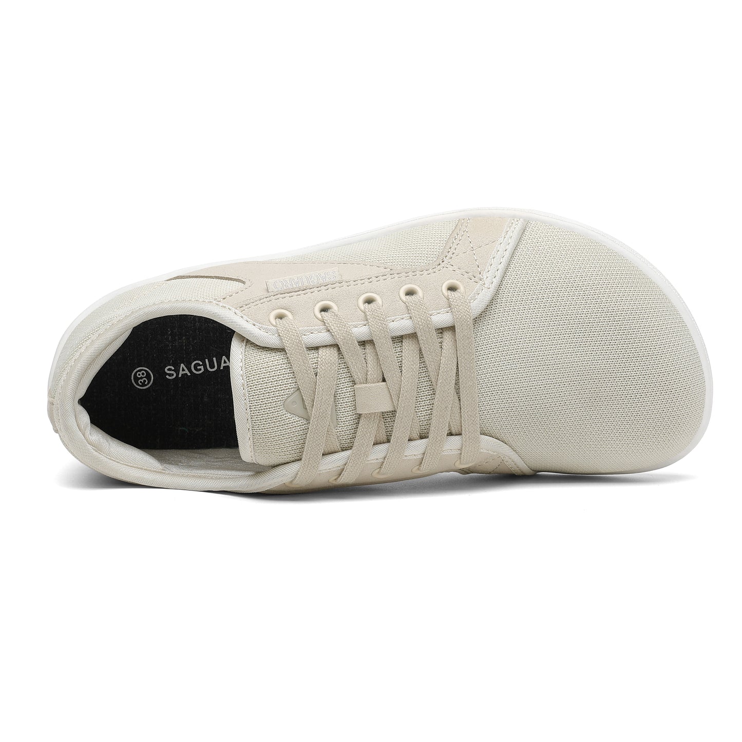 Saguaro Luck-1 Barefoot Casual Shoe – Beige | Wide Toe Box Zero-Drop