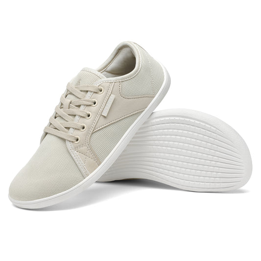 Saguaro Luck-1 Barefoot Casual Shoe – Beige | Wide Toe Box Zero-Drop
