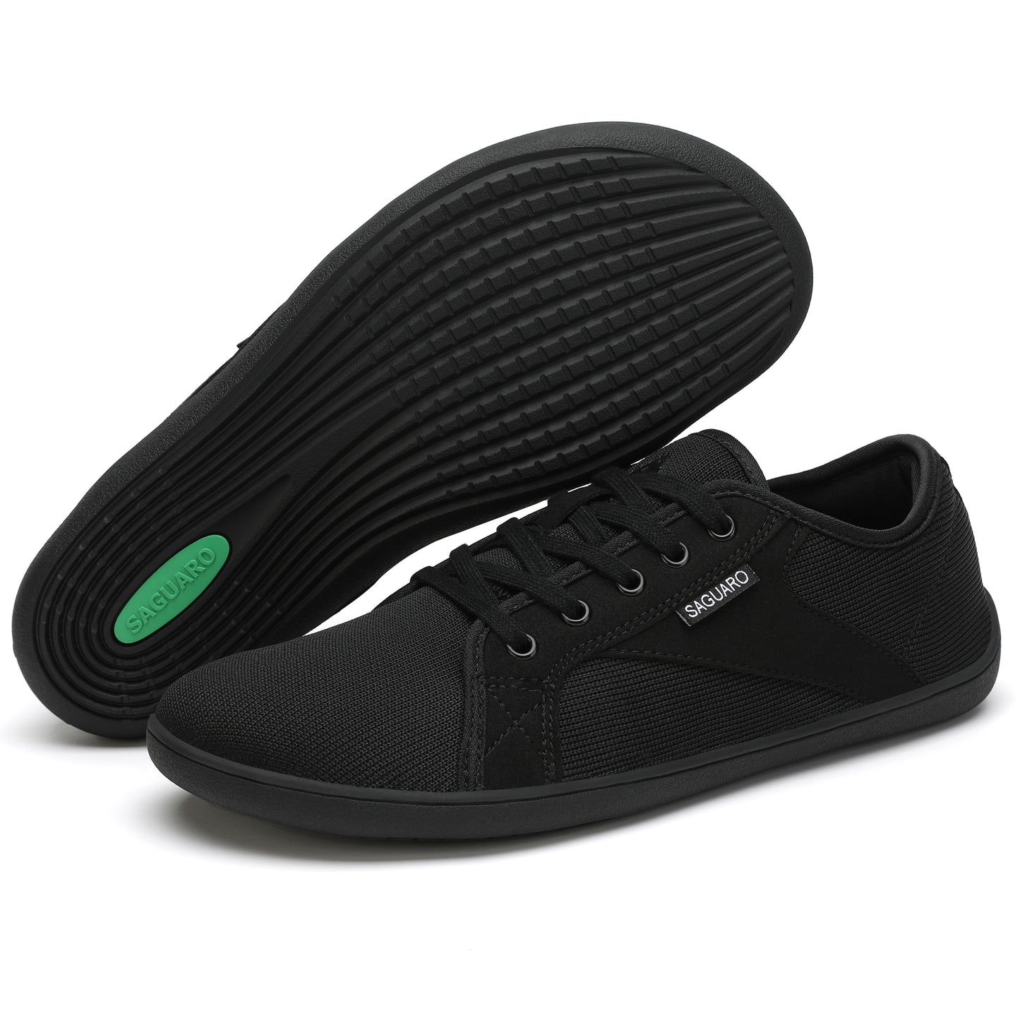 Saguaro Luck-1 Barefoot Casual Shoe – Black | Wide Toe Box Zero-Drop