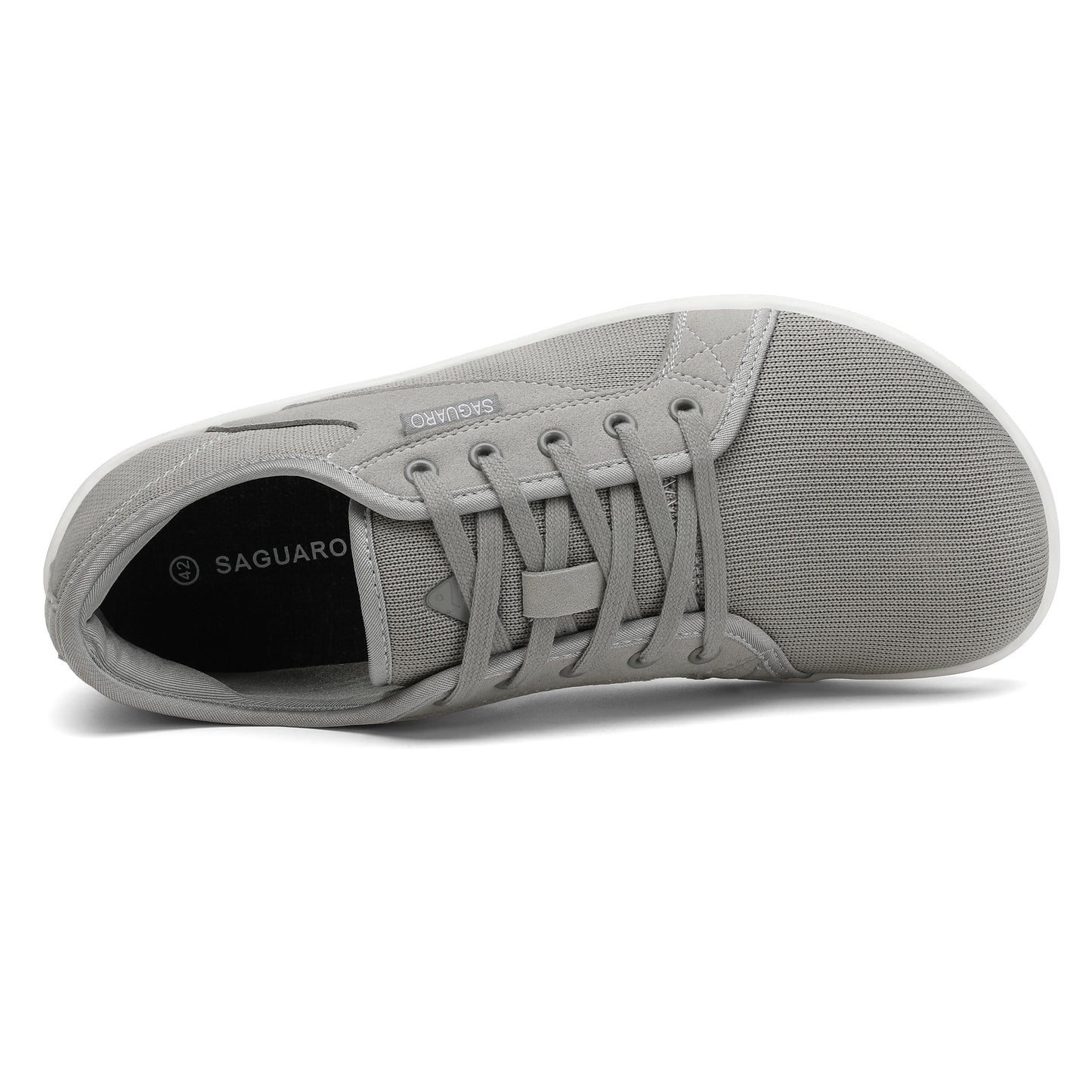 Saguaro Luck-1 Barefoot Casual Shoe – Light Grey | Wide Toe Box Zero-Drop