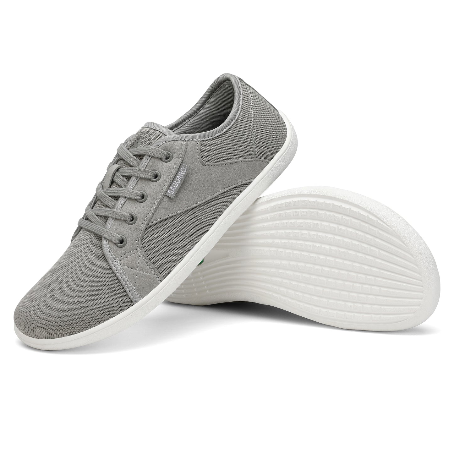 Saguaro Luck-1 Barefoot Casual Shoe – Light Grey | Wide Toe Box Zero-Drop