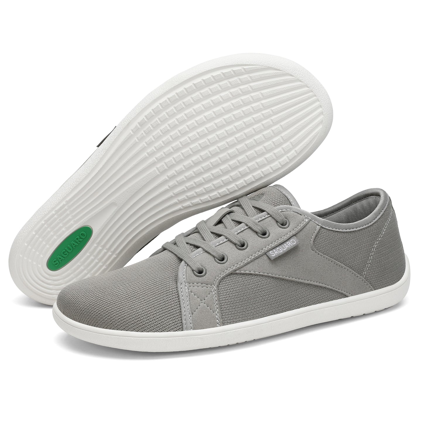 Saguaro Luck-1 Barefoot Casual Shoe – Light Grey | Wide Toe Box Zero-Drop