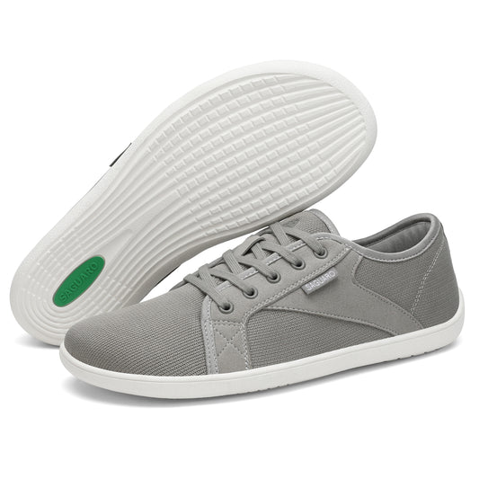 Saguaro Luck-1 Barefoot Casual Shoe – Light Grey | Wide Toe Box Zero-Drop